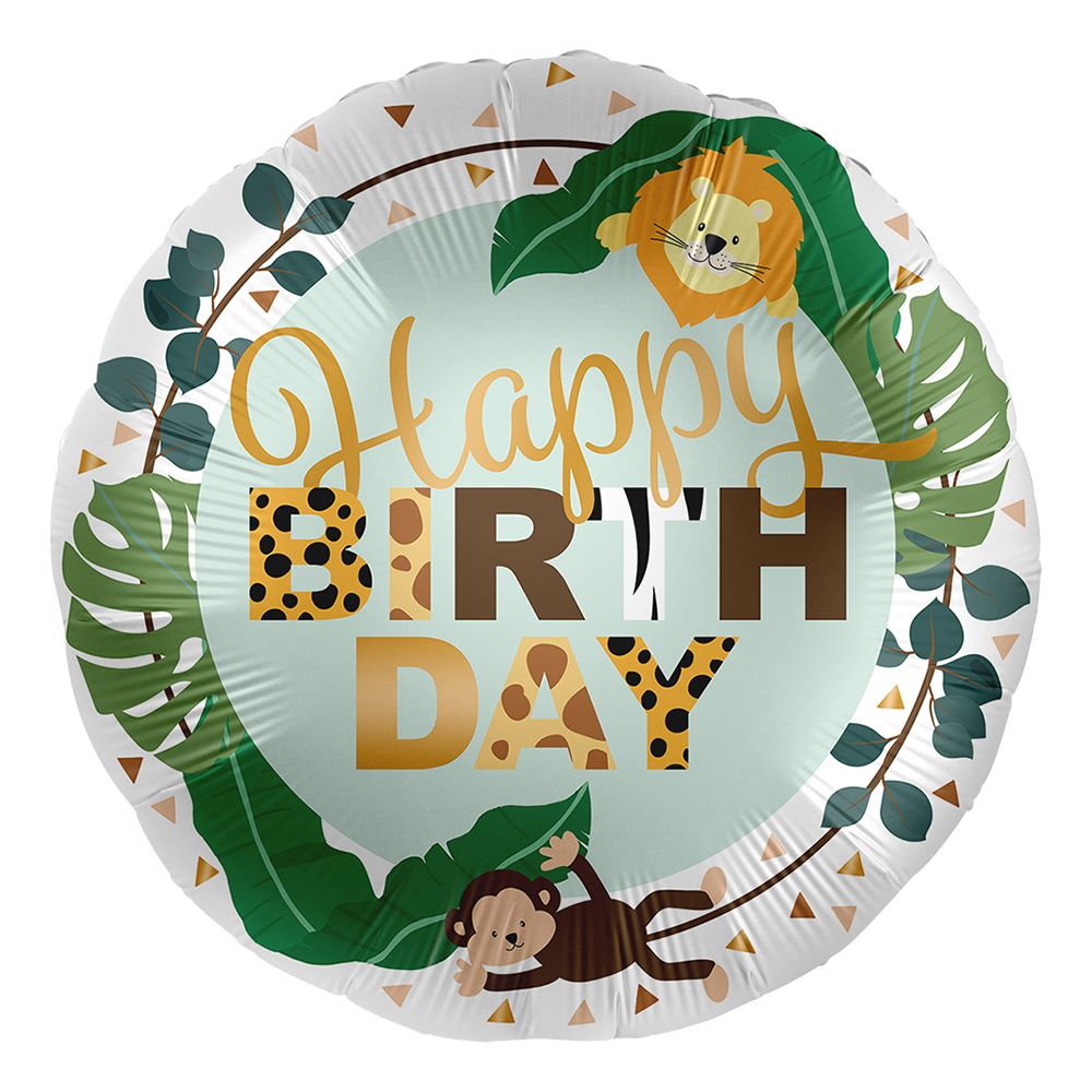 Folieballong Jungle Friends Birthday