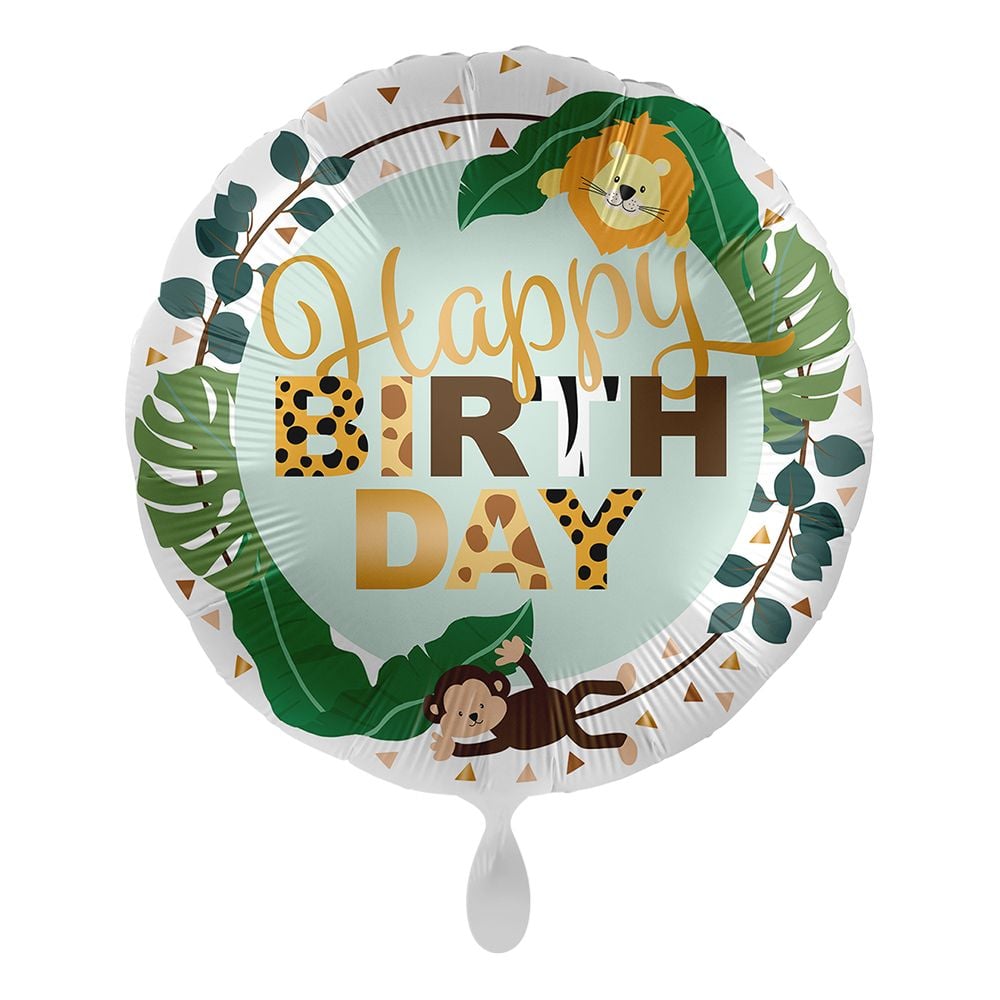 Folieballong Jungle Friends Birthday
