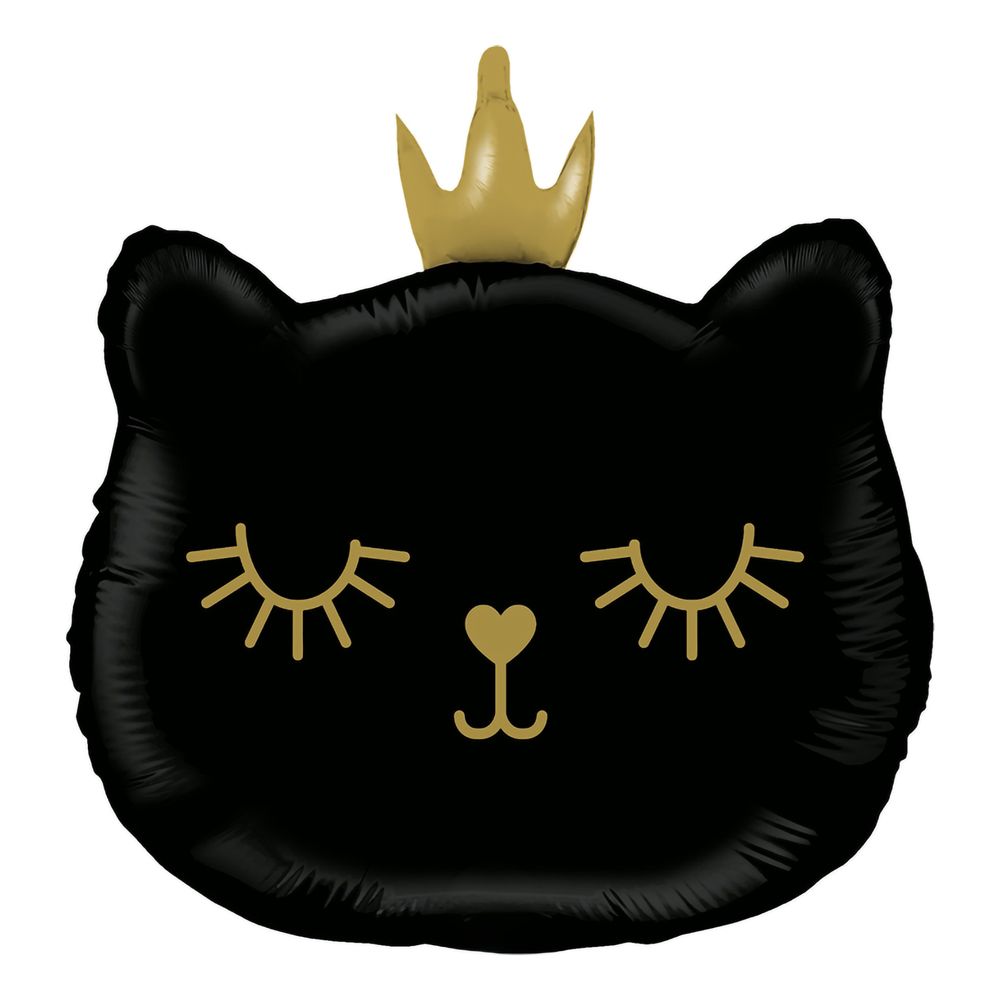 Folieballong Katt Prinsessa Svart