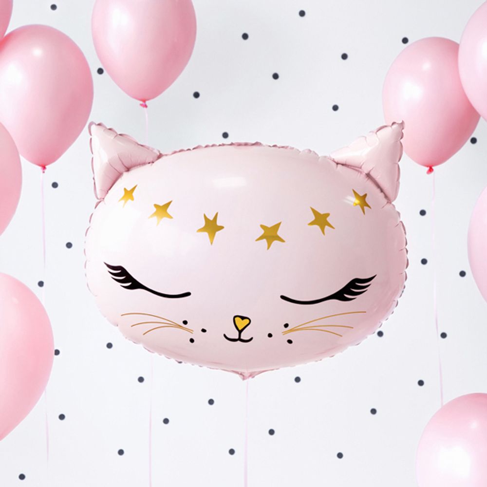 Folieballong Katt Rosa
