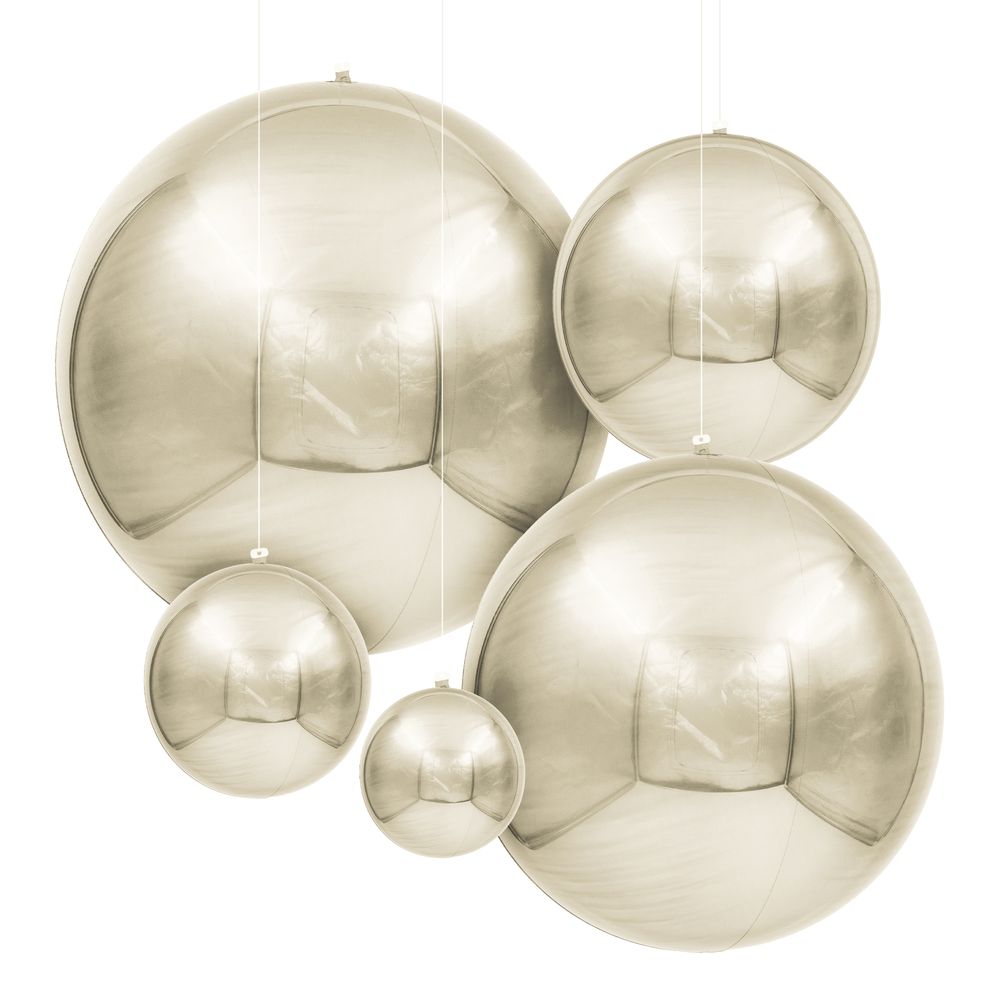Folioilmapallo Loon Balls Peilipallo White Gold