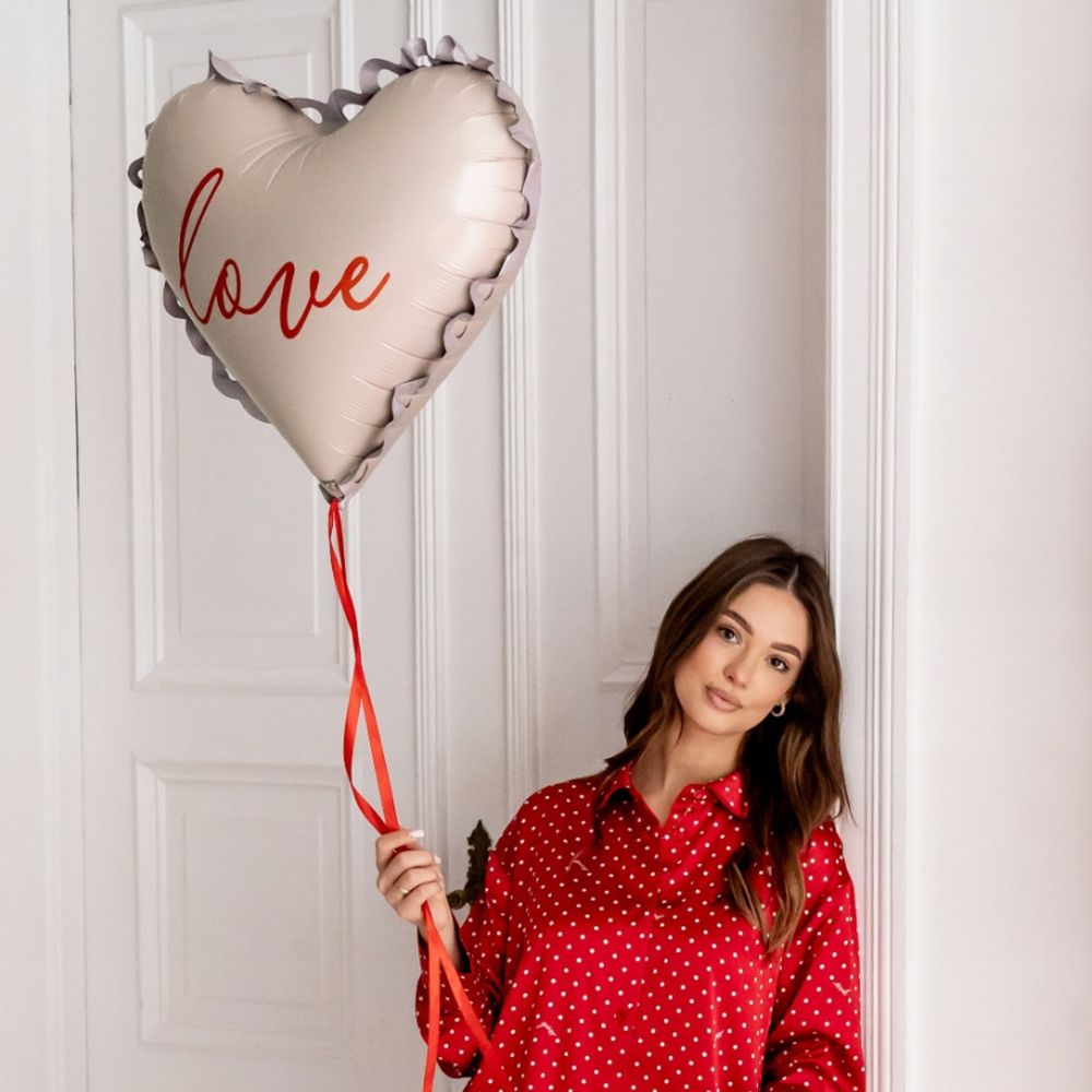 Folieballong Love med Dekor