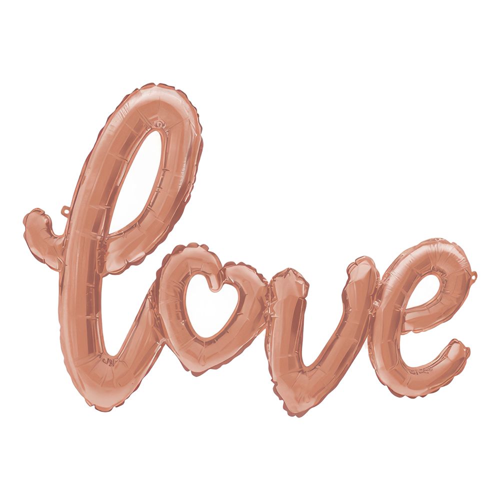 Folieballong Love Roségull