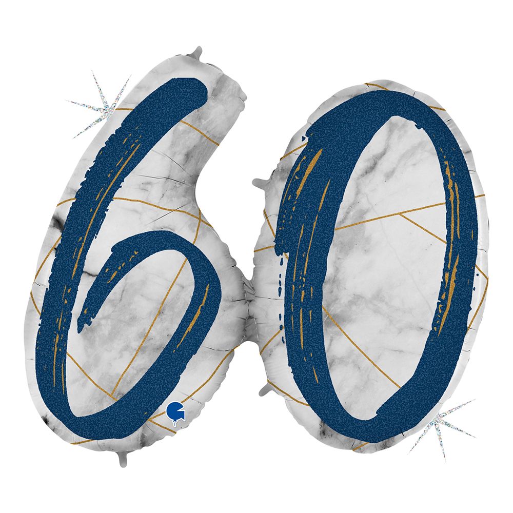 Folieballong Marble Mate 60 Blå Shape