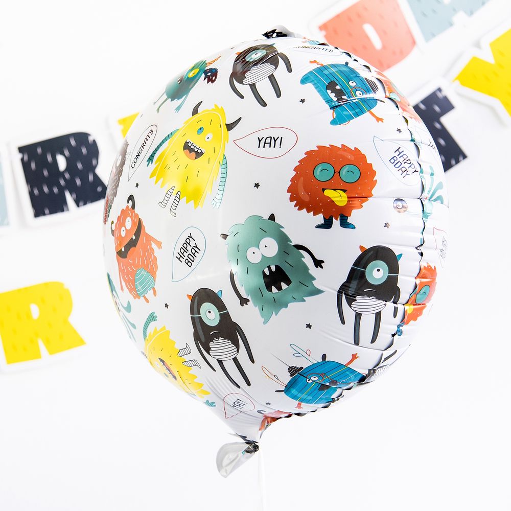 Folieballon Monster Bash Happy Birthday