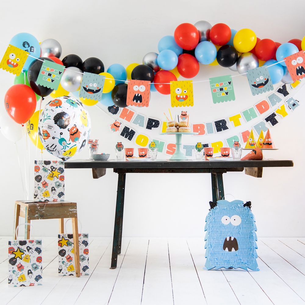 Folieballon Monster Bash Happy Birthday