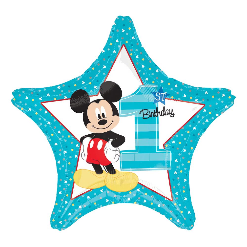 Folieballong Mikke Mus 1st Birthday