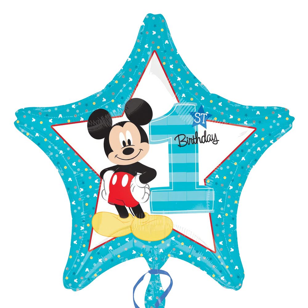 Folieballong Mikke Mus 1st Birthday
