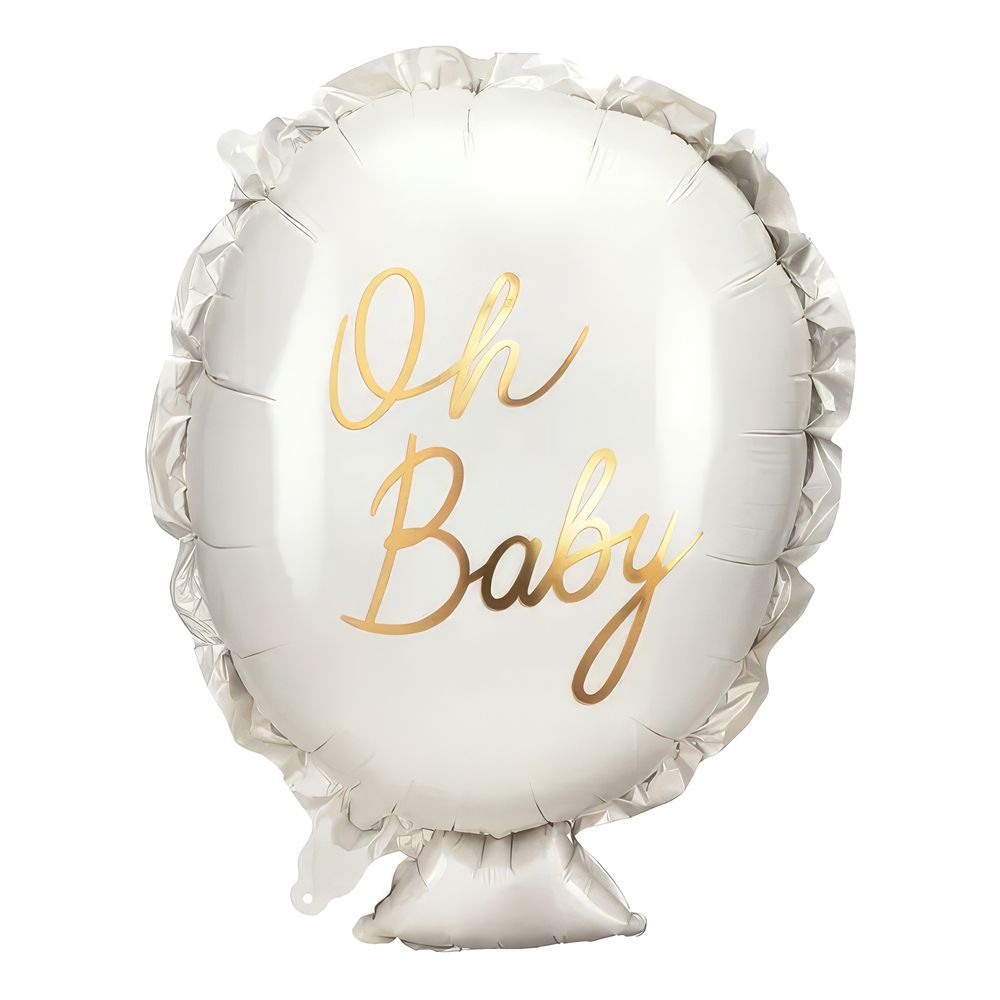 Folieballong Oh Baby Hvit