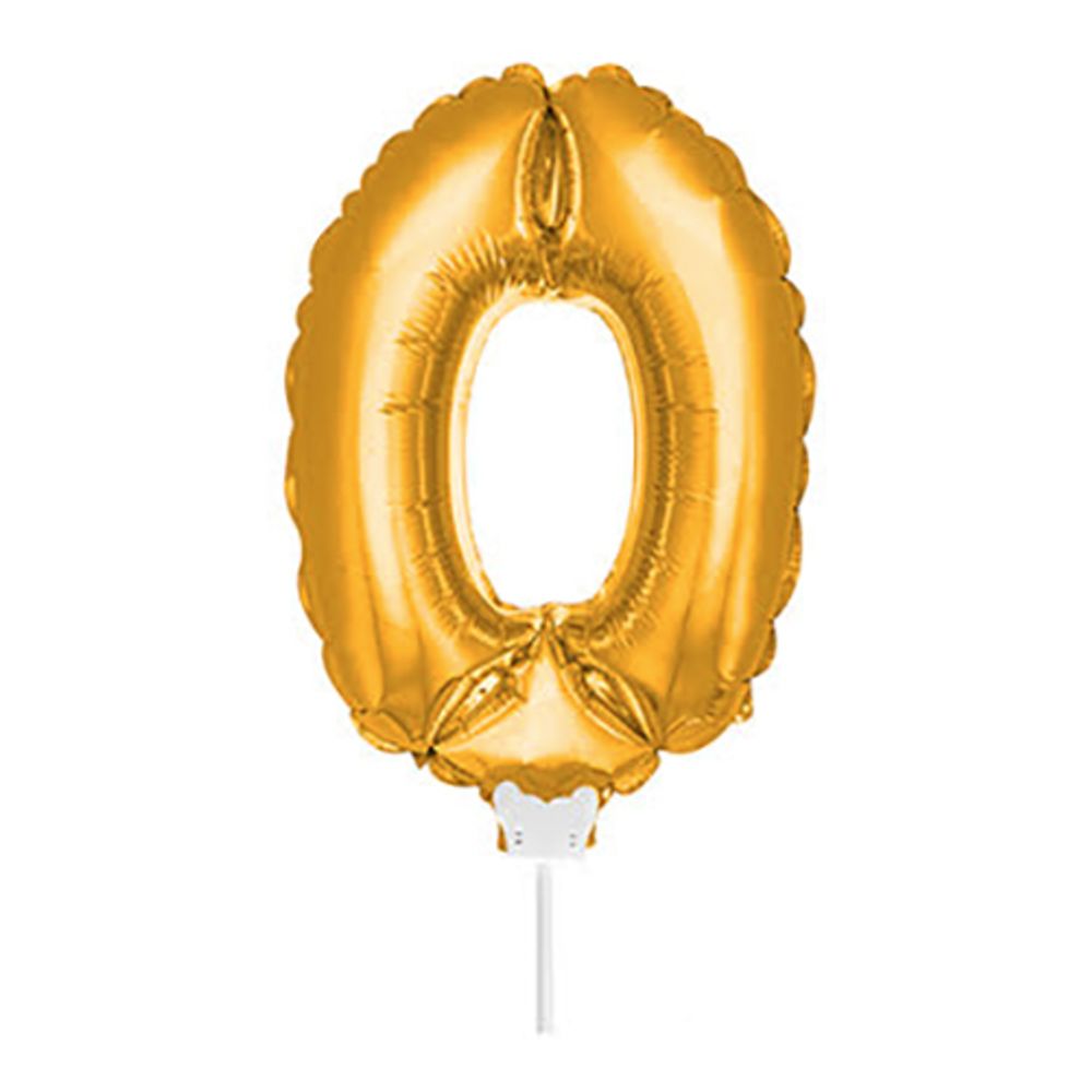 Folieballong på Pinne Guld