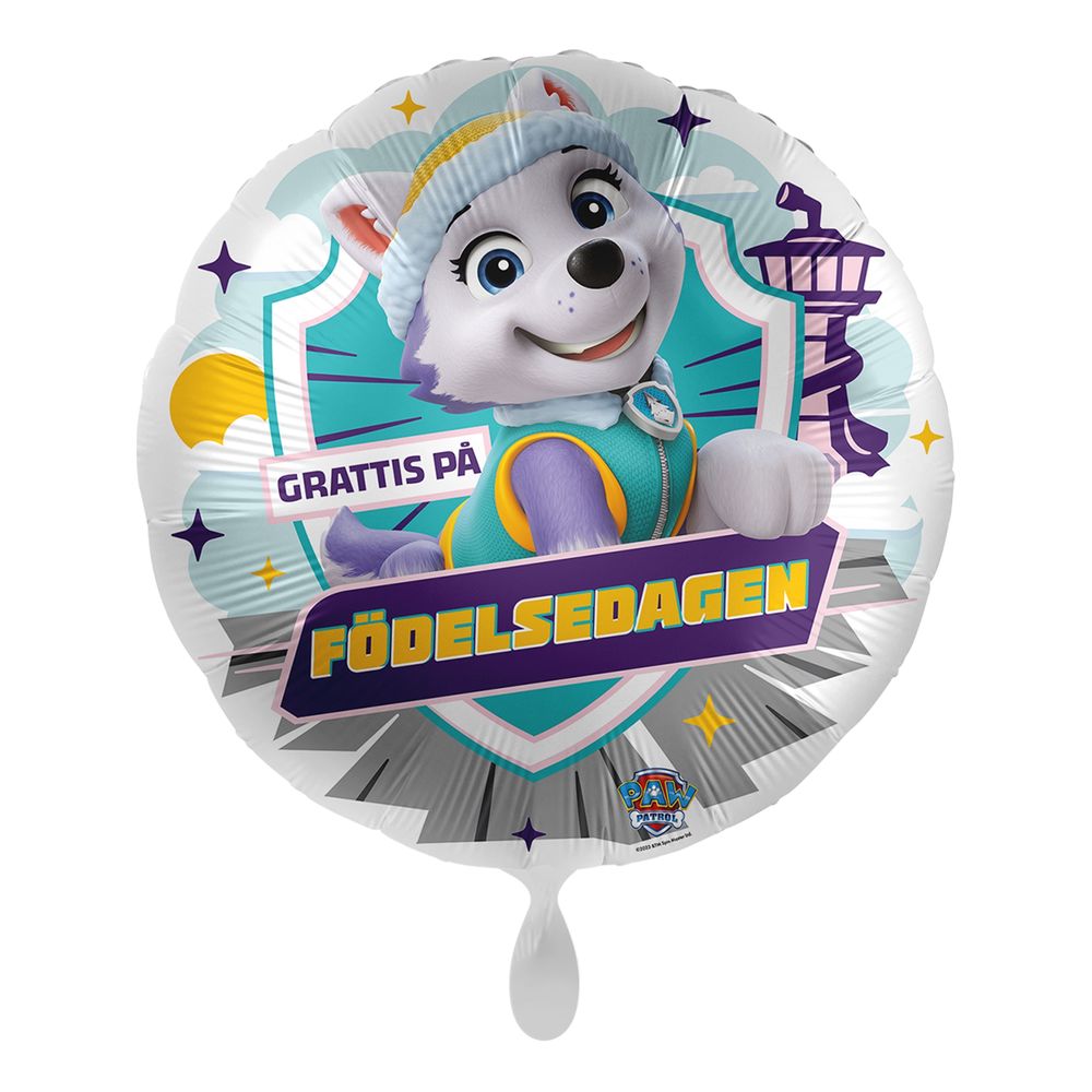 Folieballong Paw Patrol Everest Grattis På Födelsedagen