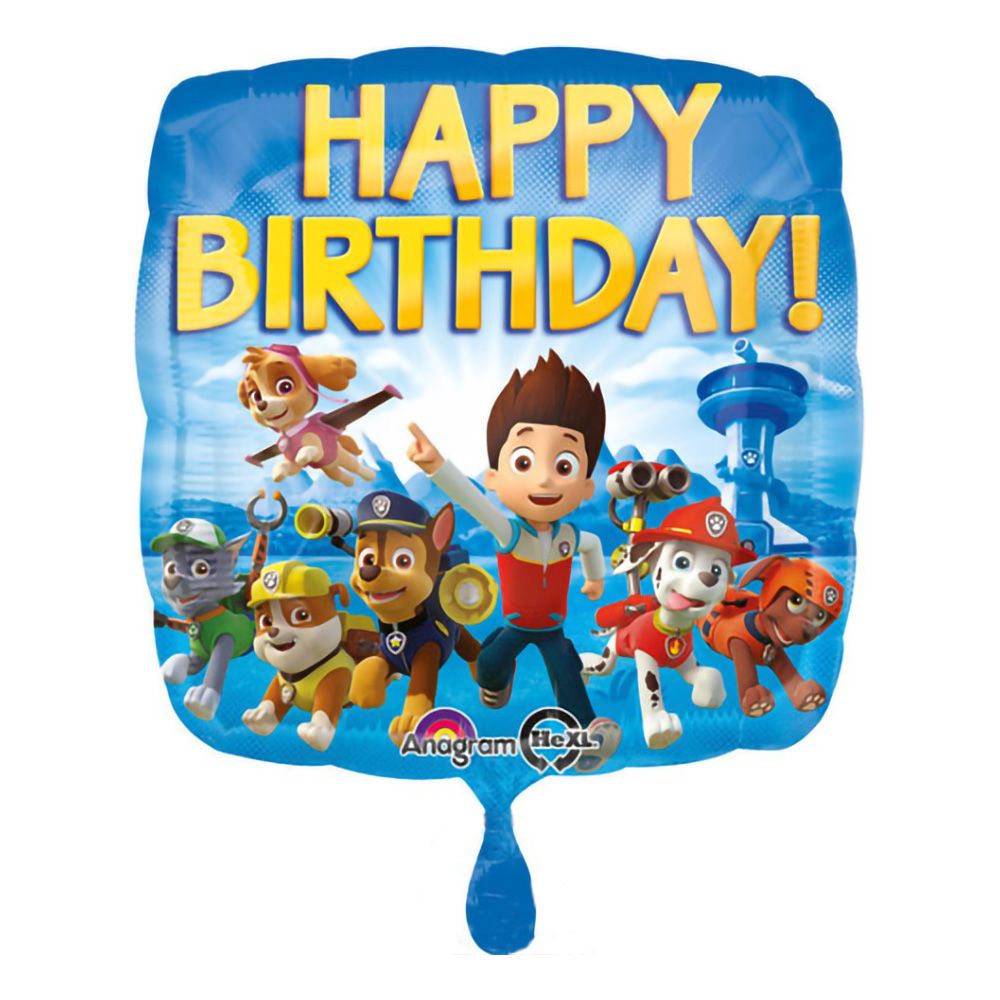 Folioilmapallo Paw Patrol Happy Birthday