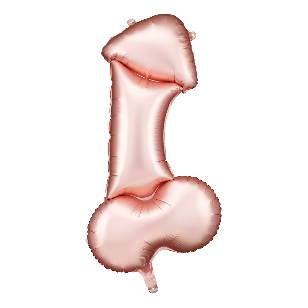 Folieballong Penis Roséguld