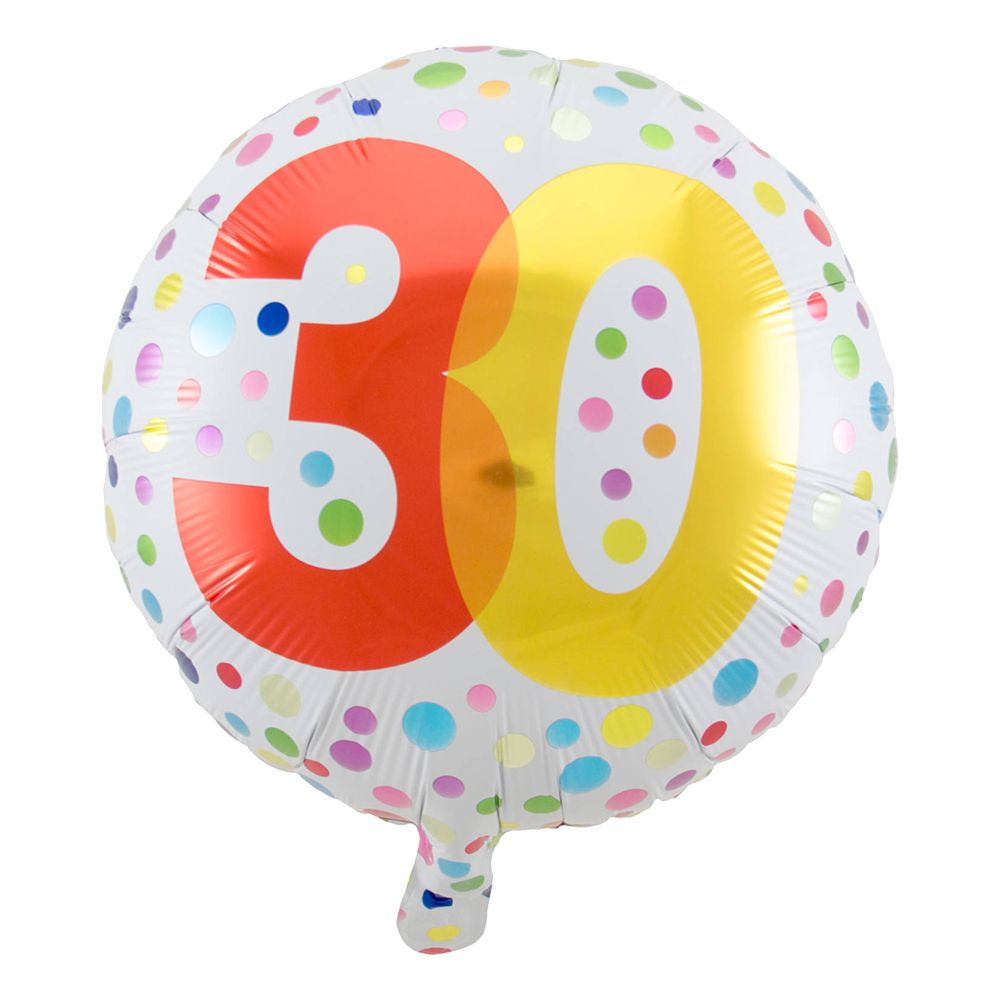 Folieballong Prikkete 30 År