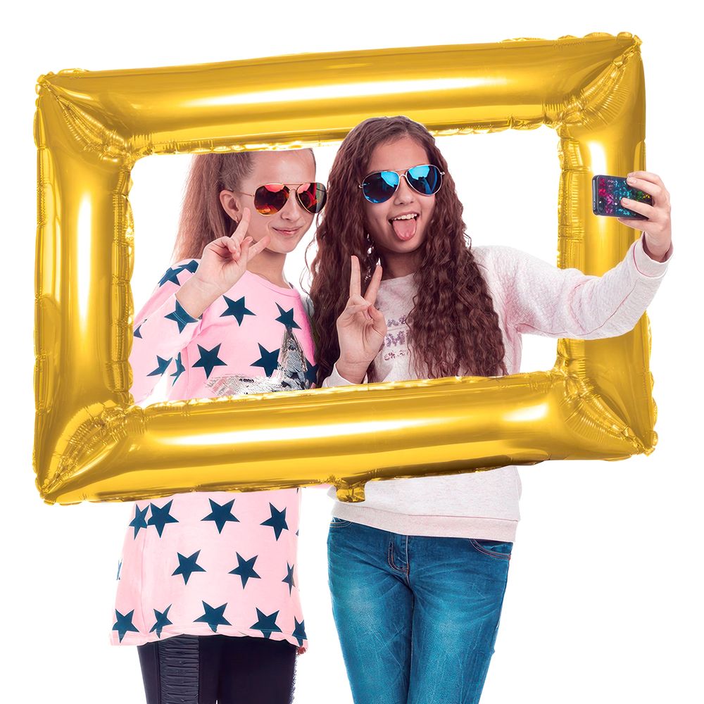 Folieballong Selfieram Guld