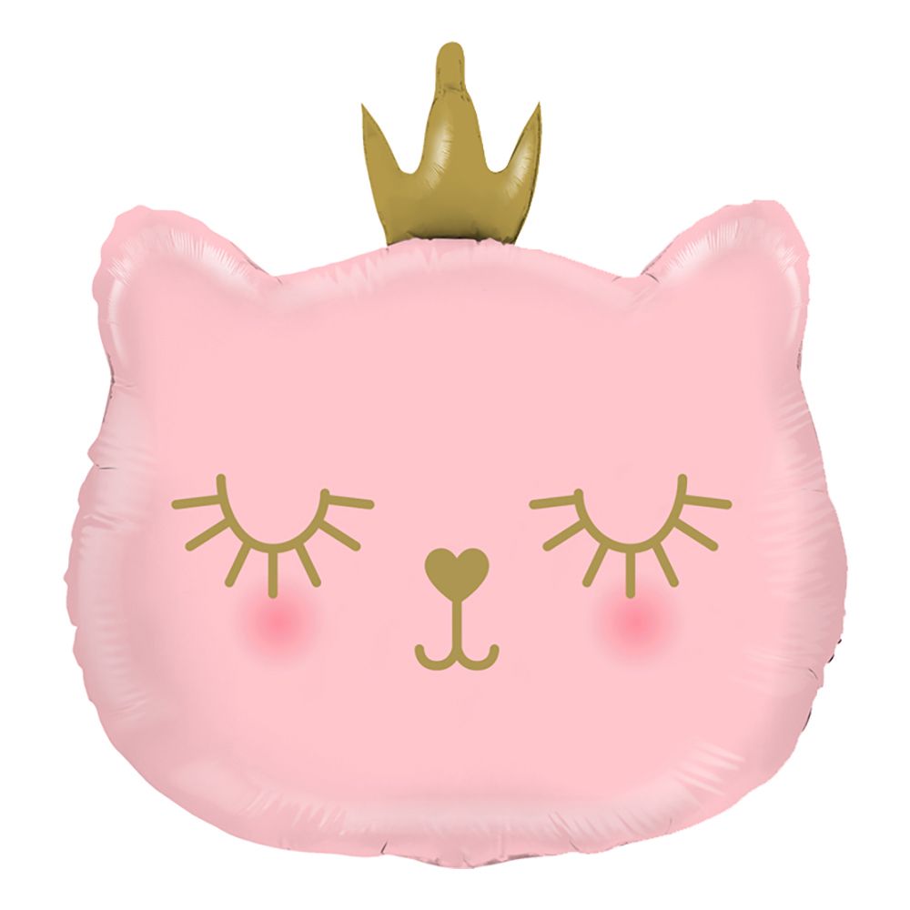 Folieballong Rosa Katt Prinsessa
