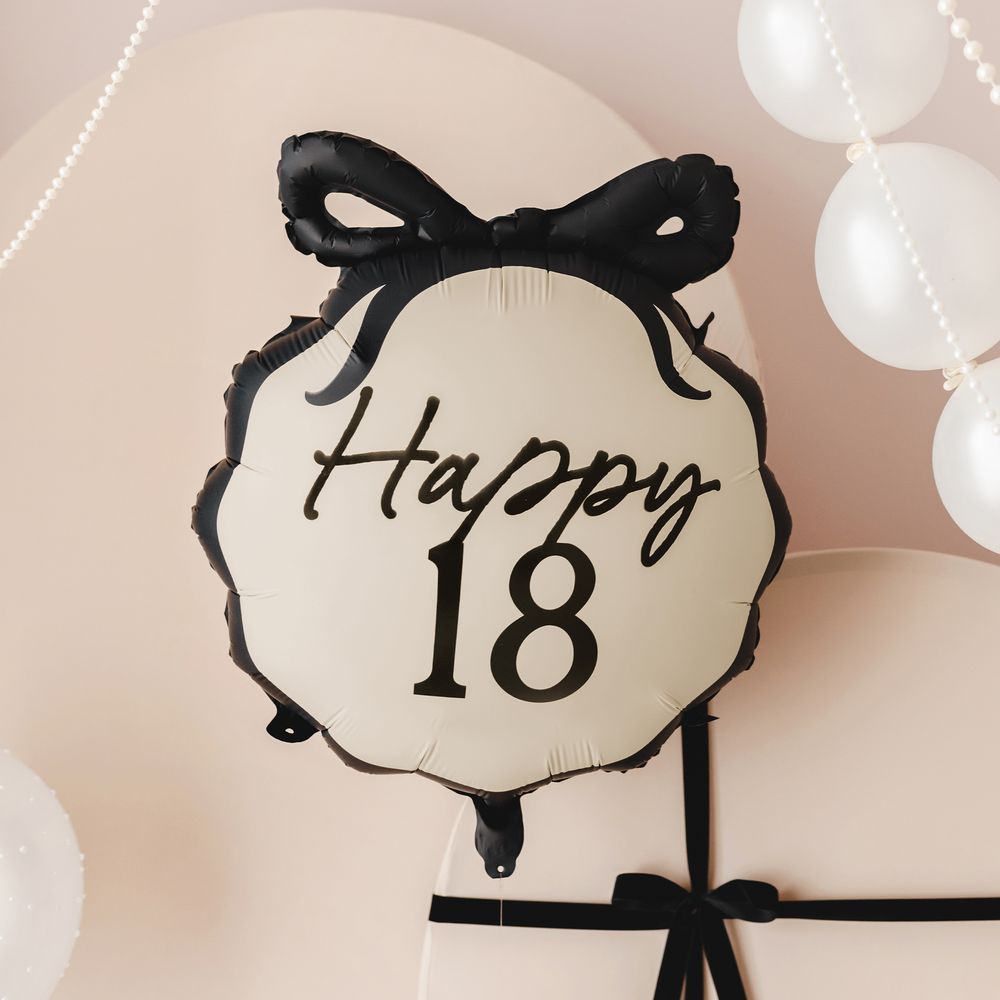 Folieballong Sløyfe Happy 18