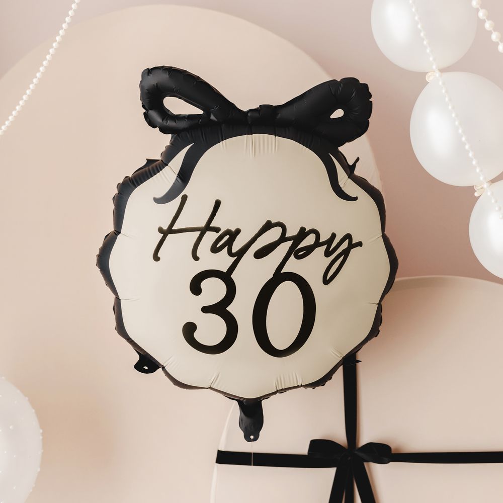 Folieballong Rosett Happy 30