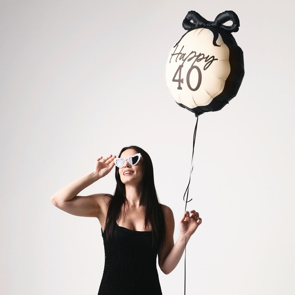 Folieballon Sløjfe Happy 40