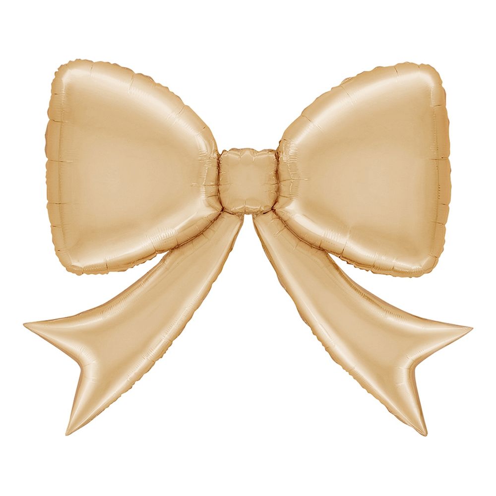 Folieballong Rosett White Gold