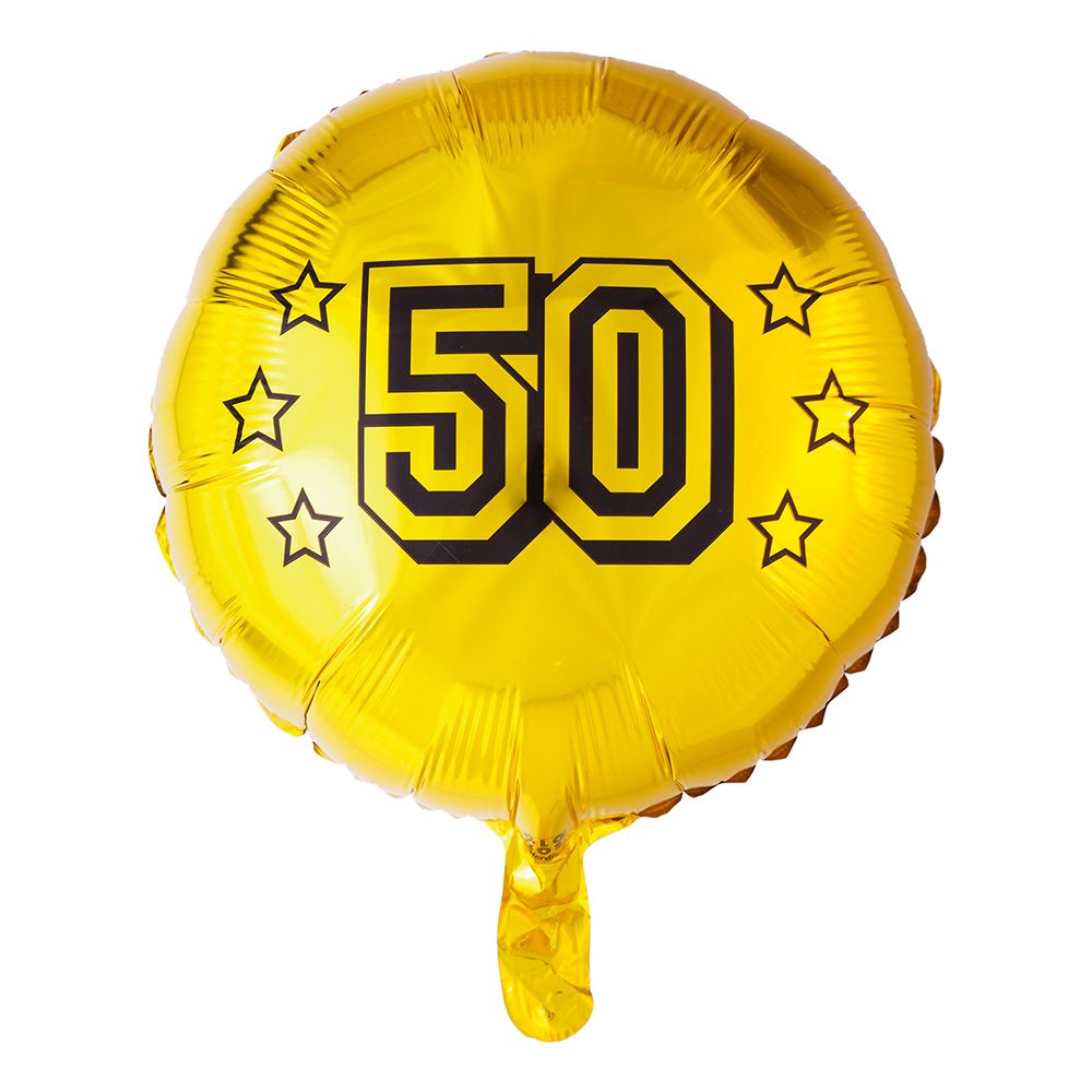 Folieballong Rund Gull 50