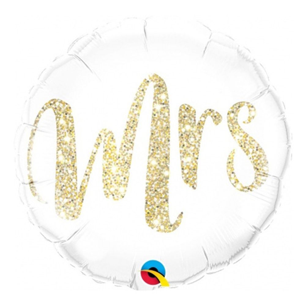 Folieballong Rund Mrs Glitter Gull
