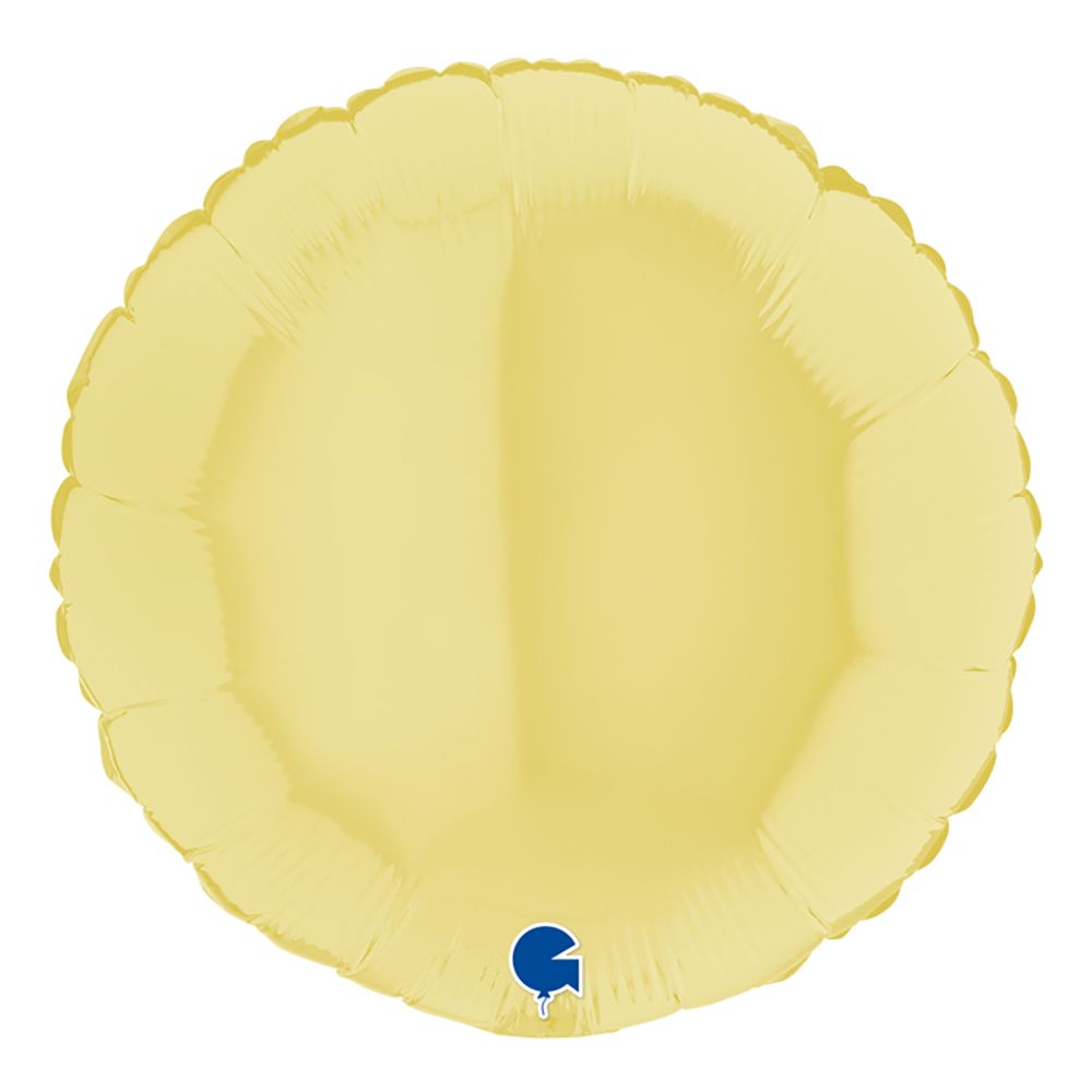 Folioilmapallo Pyöreä Pastellikeltainen Matta