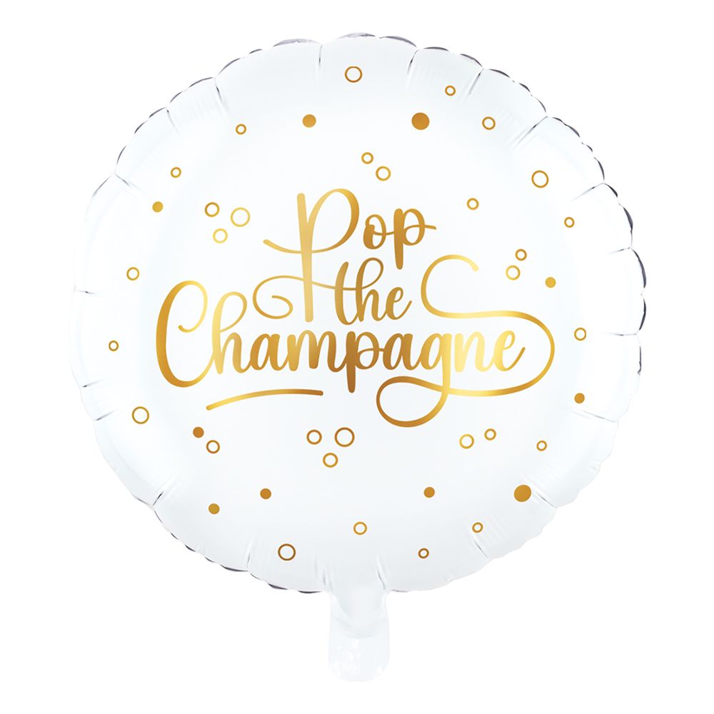 Folieballon Rund Pop the Champagne