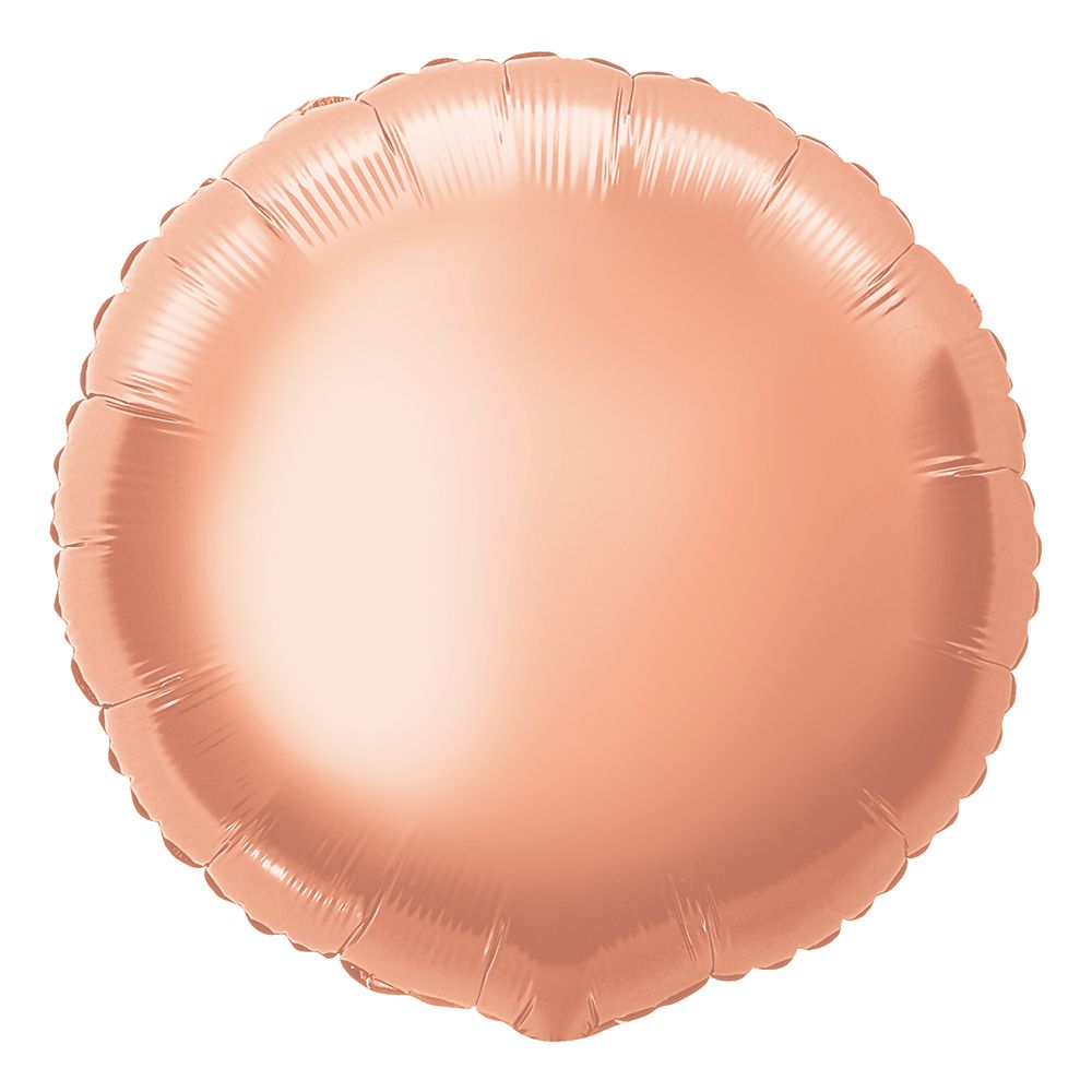 Folieballong Rund Roségull
