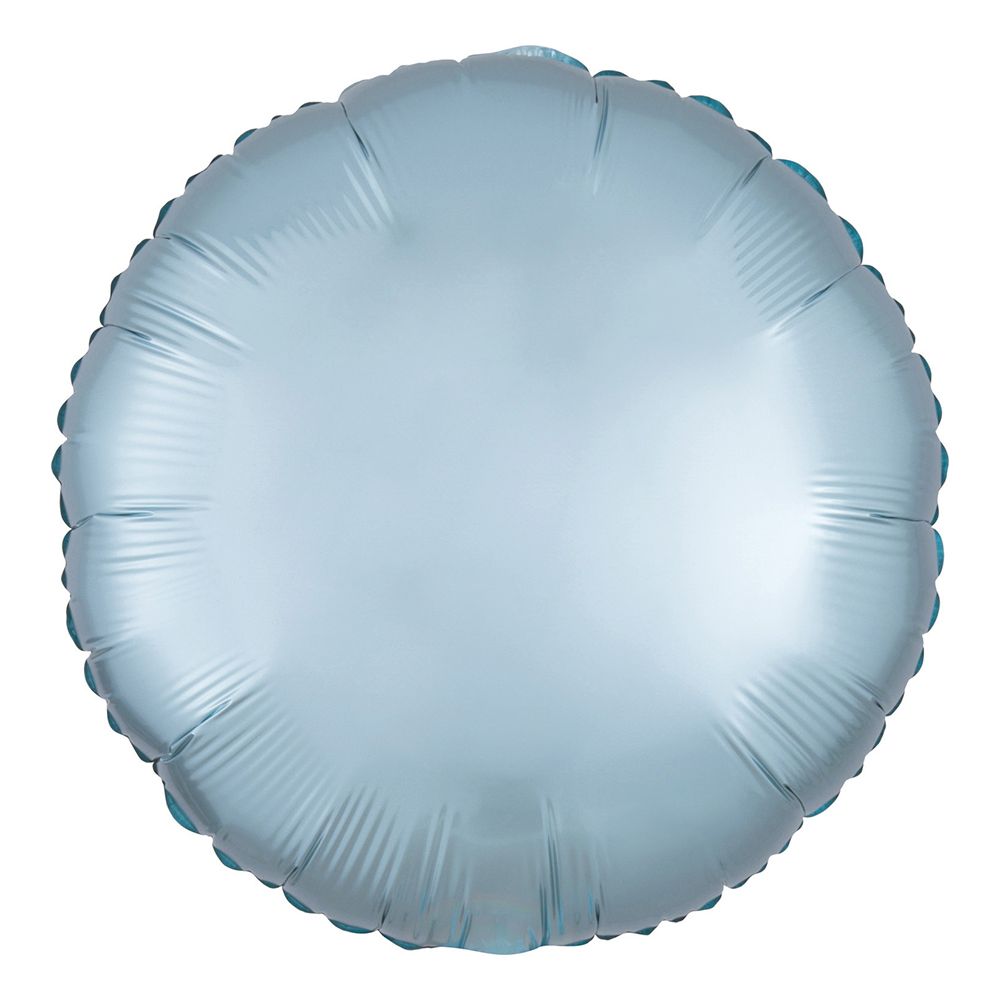 Folieballong Rund Satin Pastellblå