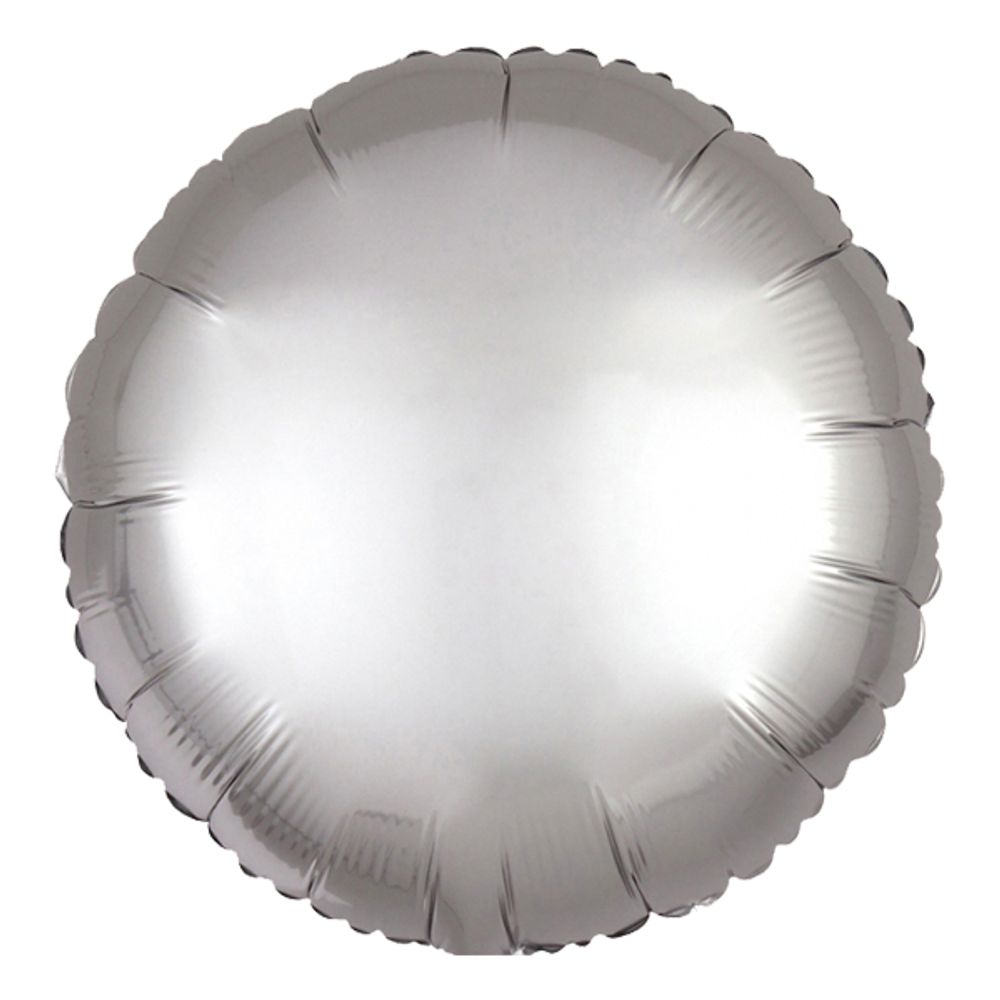 Folieballong Rund Sateng Platinum