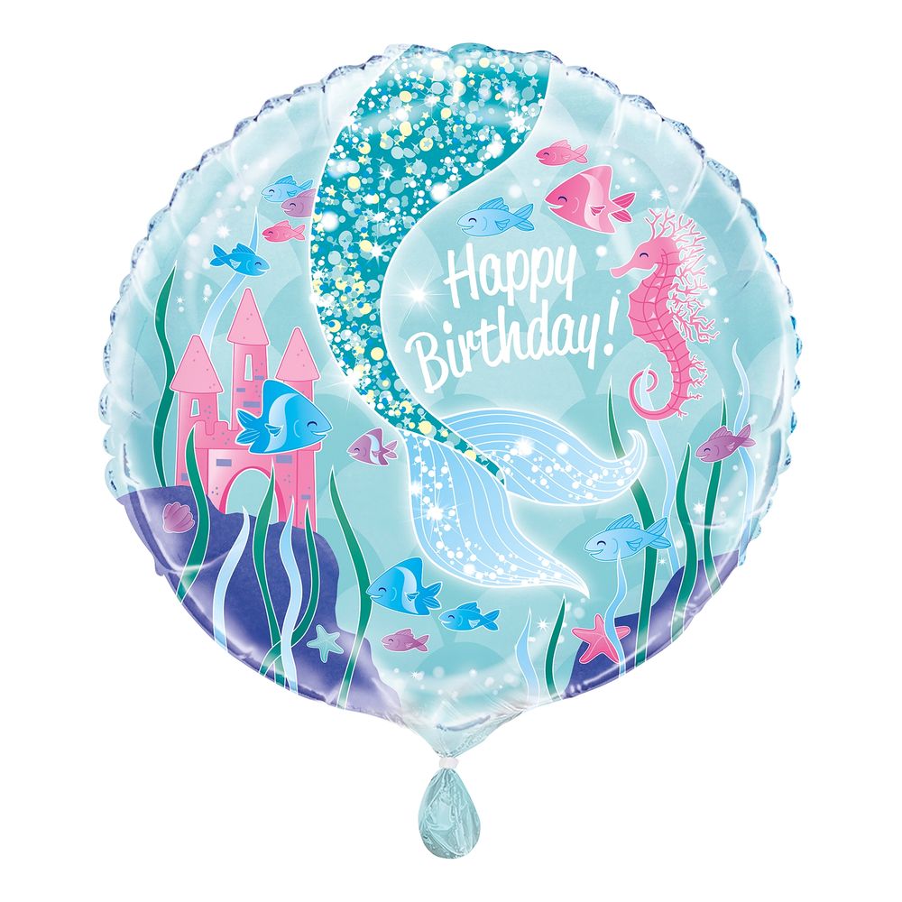 Folieballong Havfrue Happy Birthday