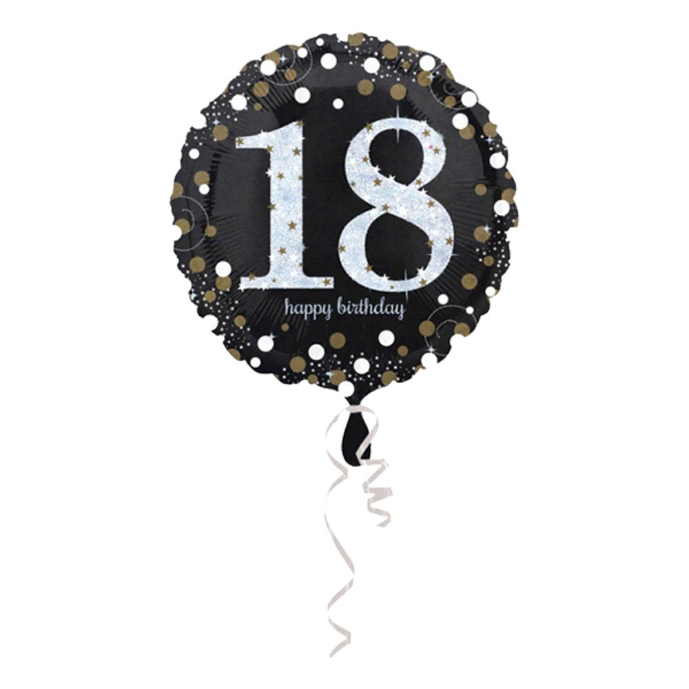 Folioilmapallo Sparkling Birthday 18