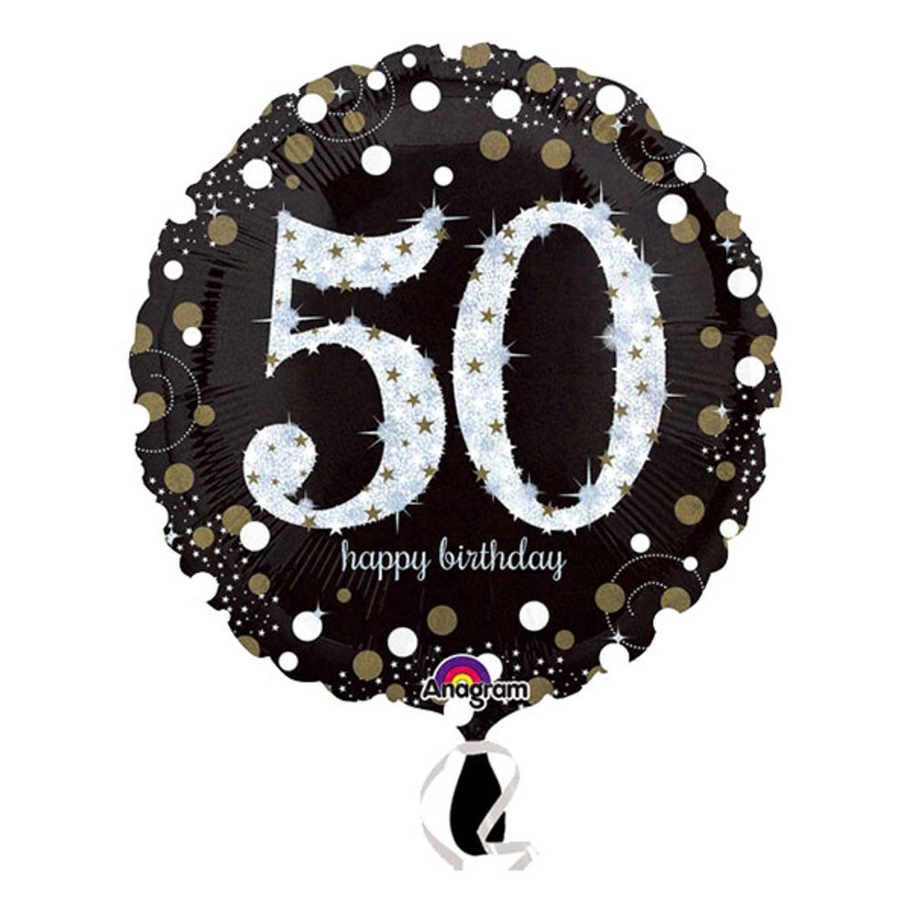 Foliopallo Kimalteleva Birthday "50"