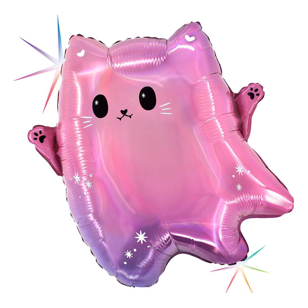 Folieballong Spöke Kawaii Katt