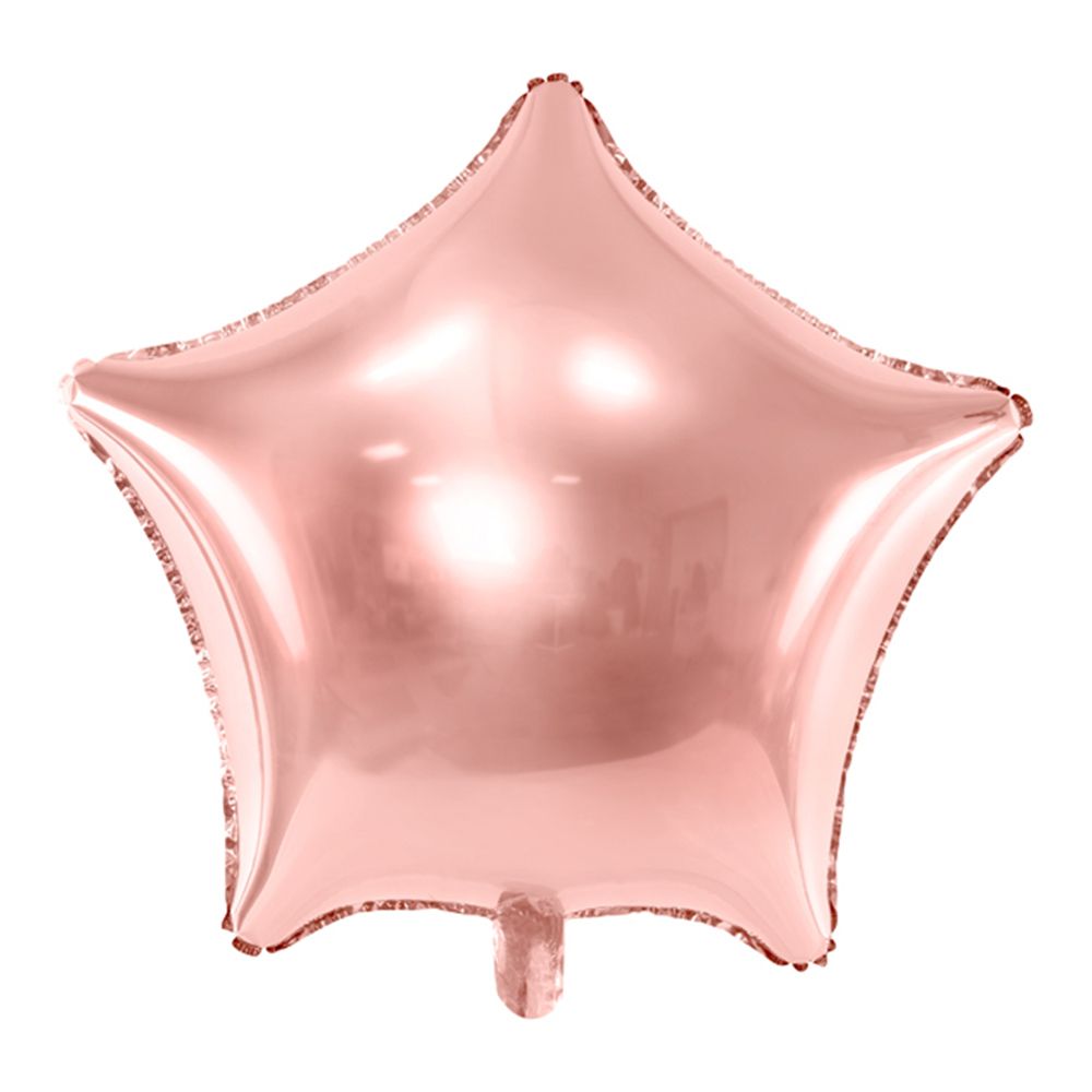 Folieballong Stjerne Metallic Roségull