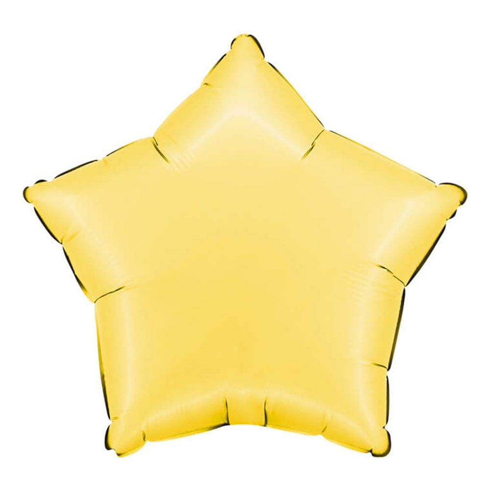Folieballon Stjerne Satin Banana Yellow