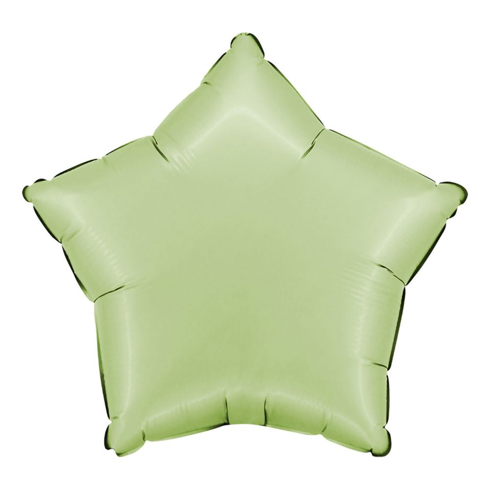 Folieballon Stjerne Satin Olive Green