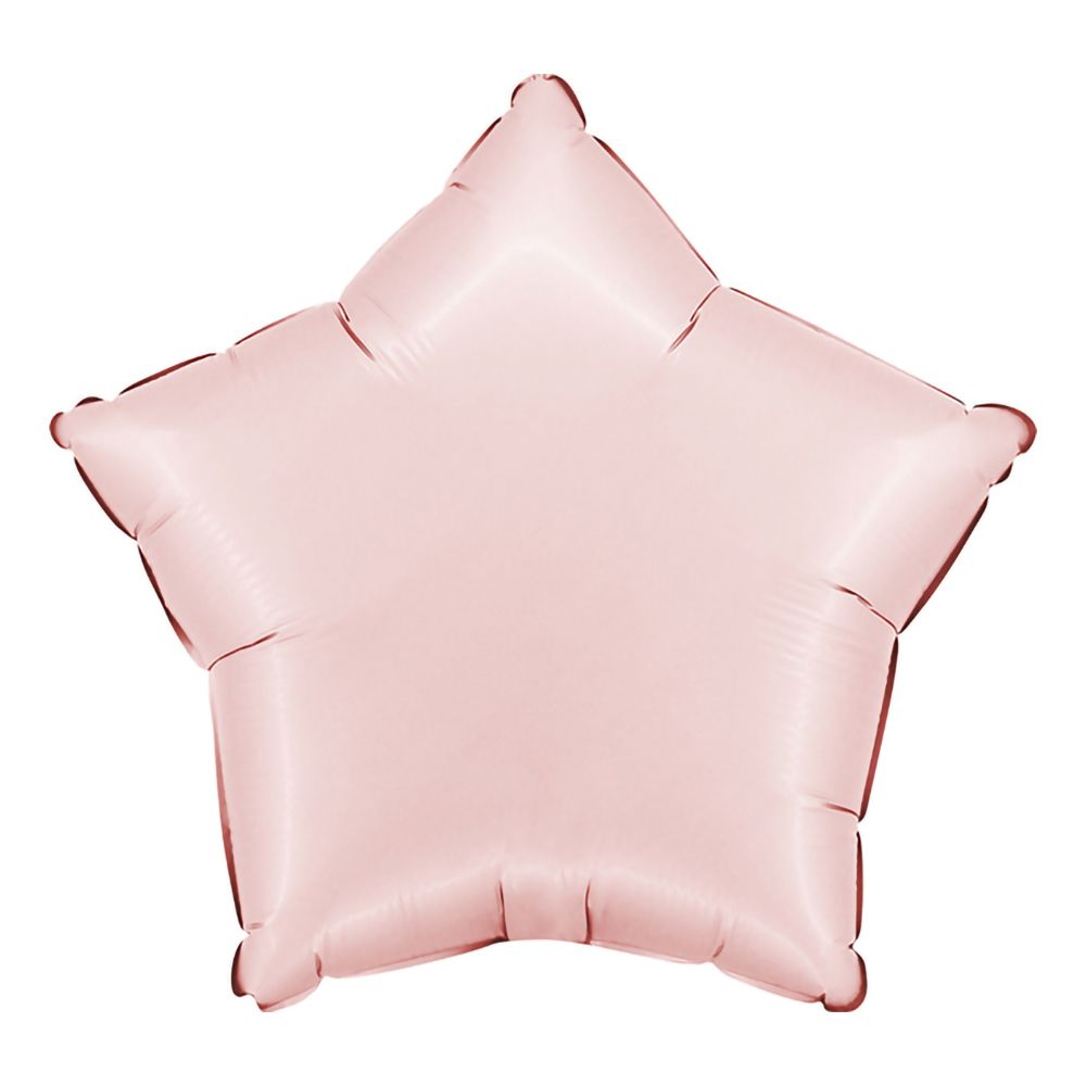 Folieballon Stjerne Satin Pastel Pink