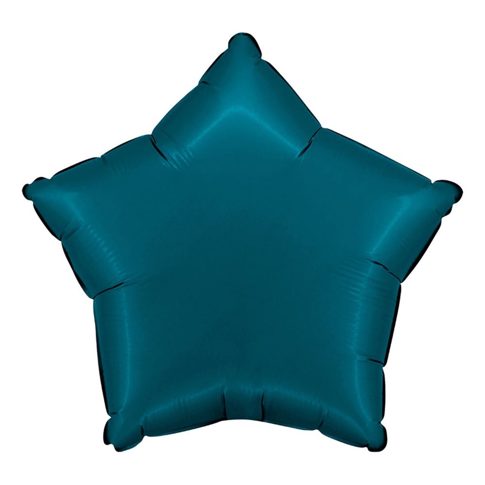 Folieballong Stjärna Satin Petrol Blue