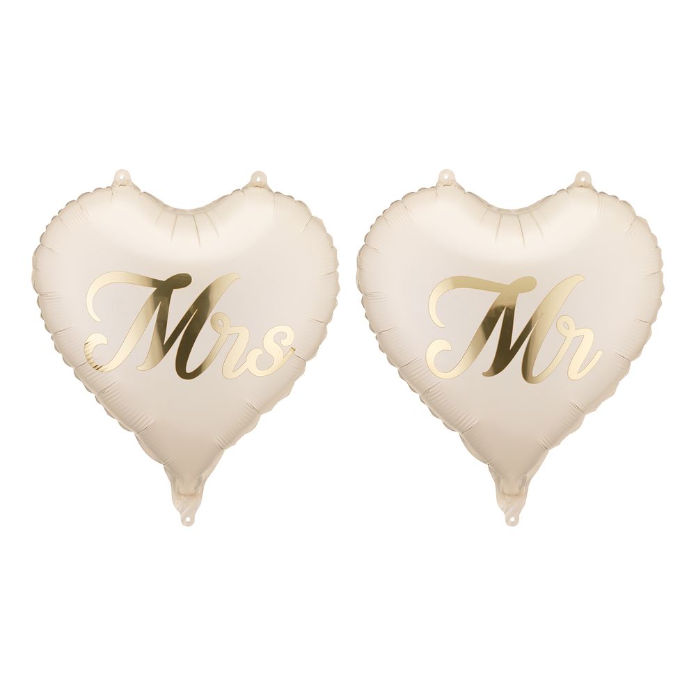Folieballon Hjerte Mr & Mrs