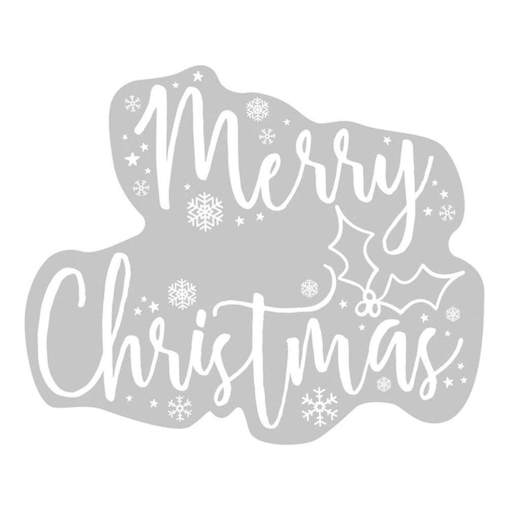 Vindusdekorasjon Merry Christmas Hvit