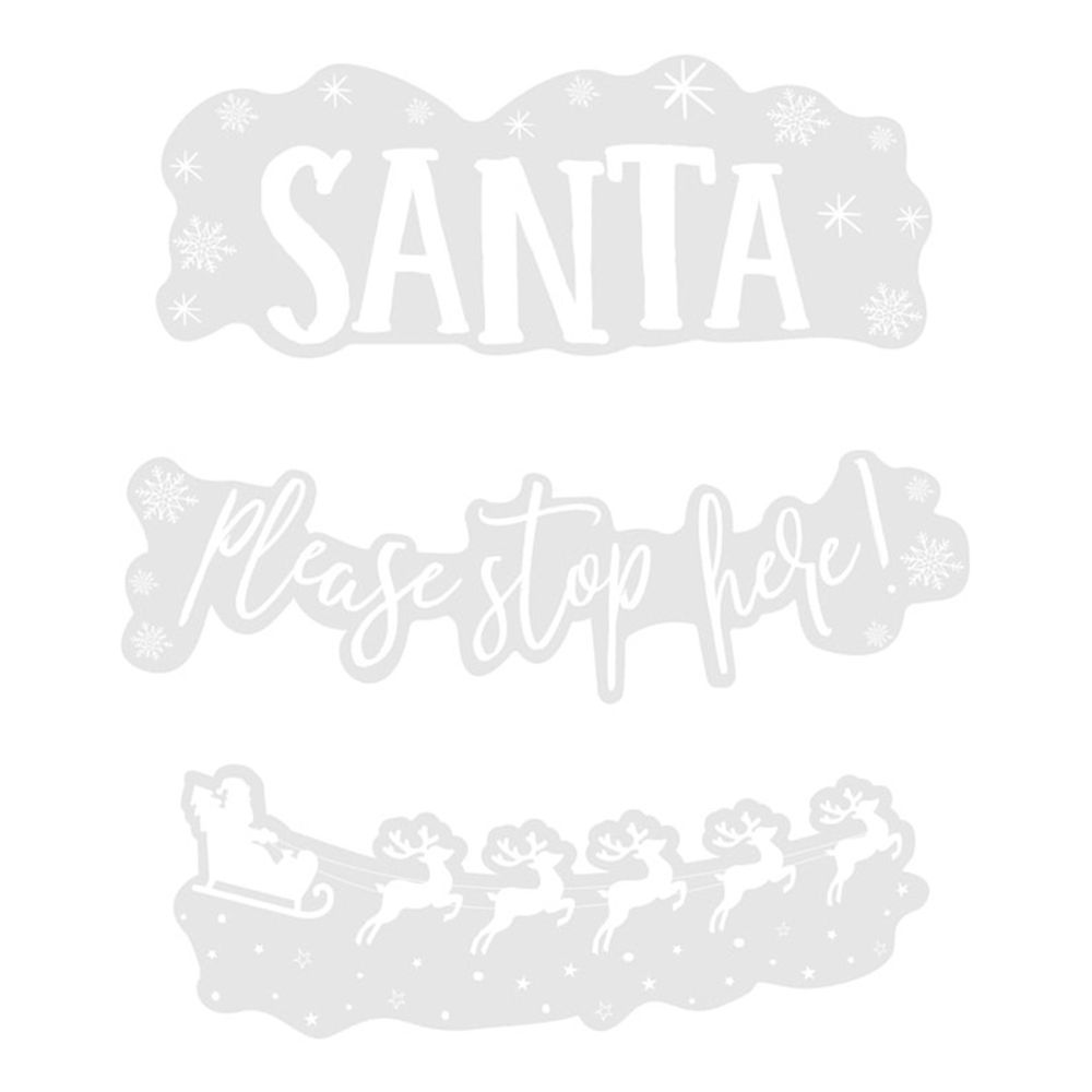 Vindusdekorasjon Santa Hvit
