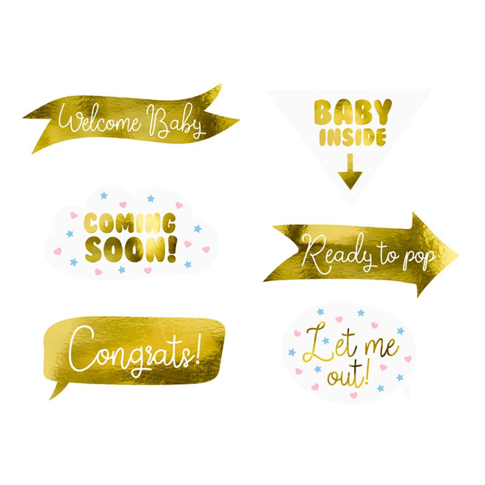 Foto Props Baby Shower Gull Metallic