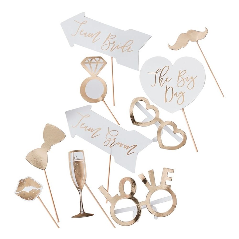 Fotoprops Bryllup Gull