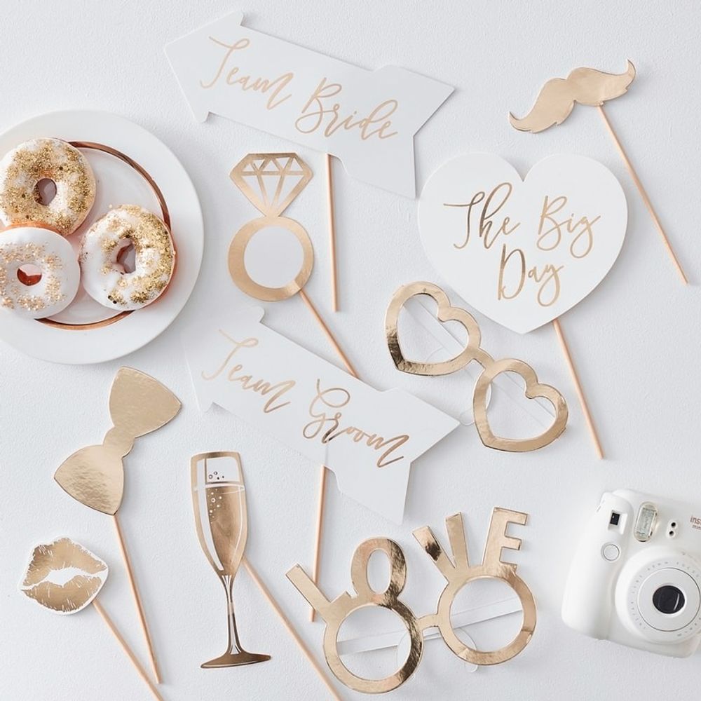 Fotoprops Bryllup Gull
