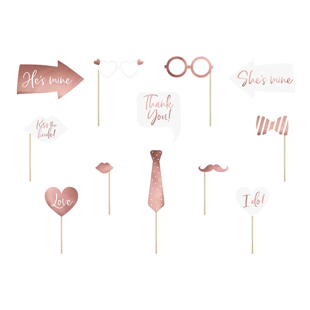Fotoprops Bryllup Roségull