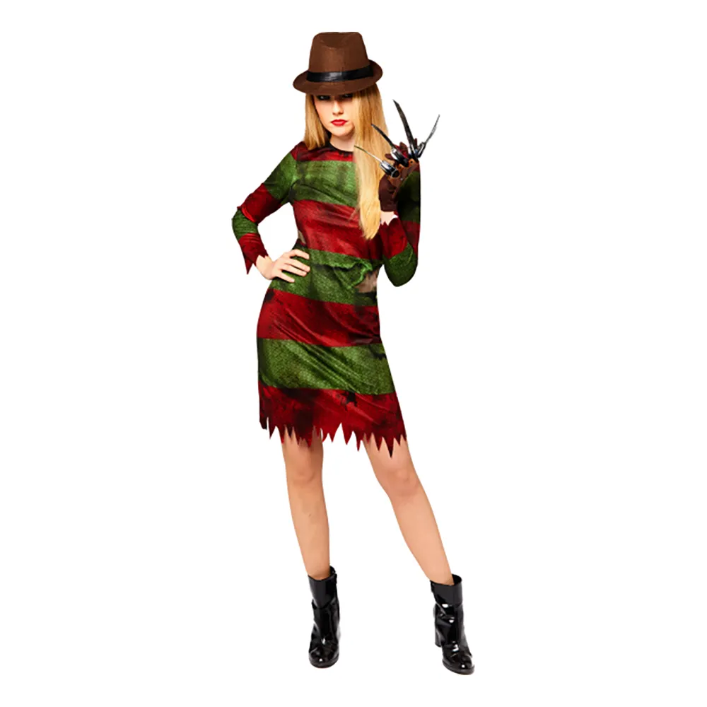 Freddy Krueger Dame Kostyme