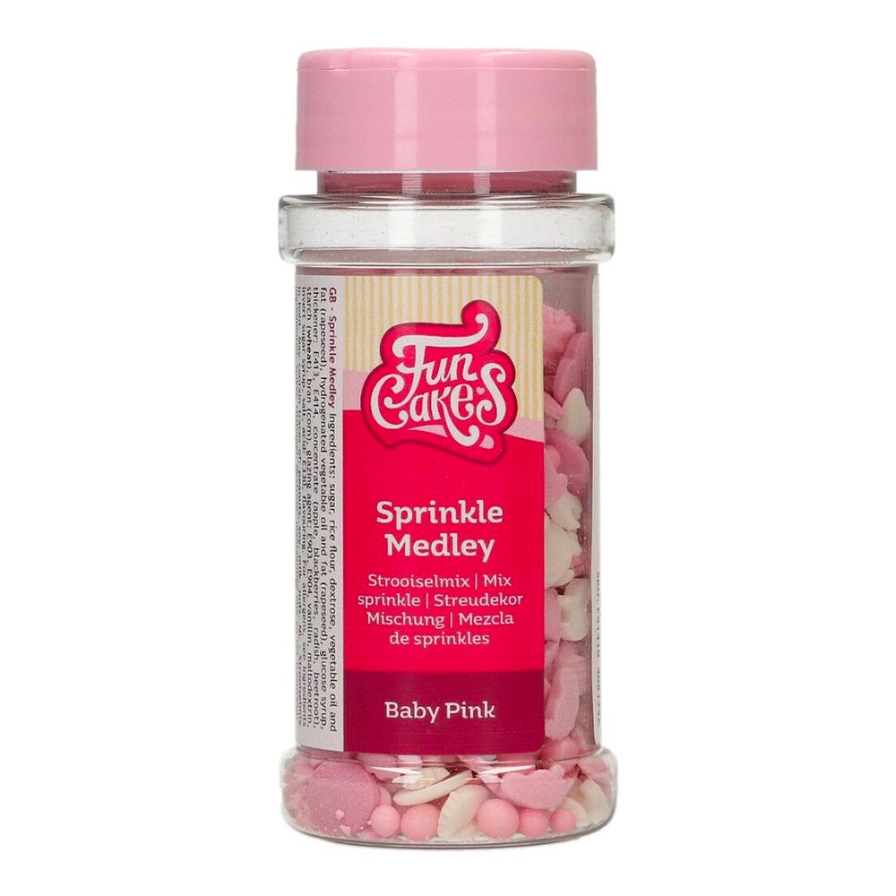 FunCakes Strössel Medley Ljusrosa/Vit