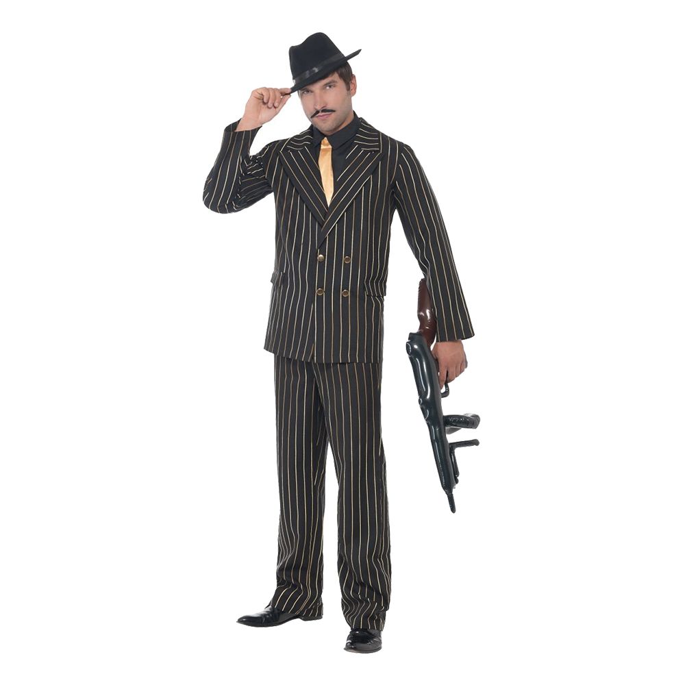 Gangster Svart Maskeraddräkt